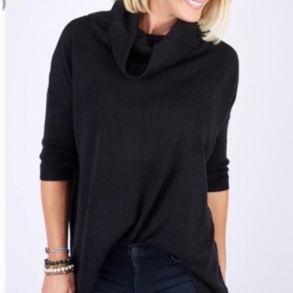 Evereve Sweaters Evereve Braeve Black Cowl Dolman Sweater Poshmark